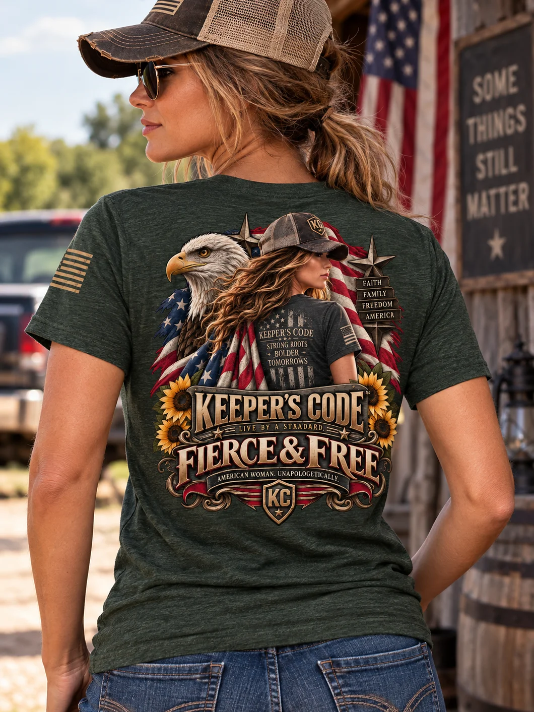 Keeper’s Code™ Women’s Fierce & Free Strong Roots Graphic T-Shirt product image (2)