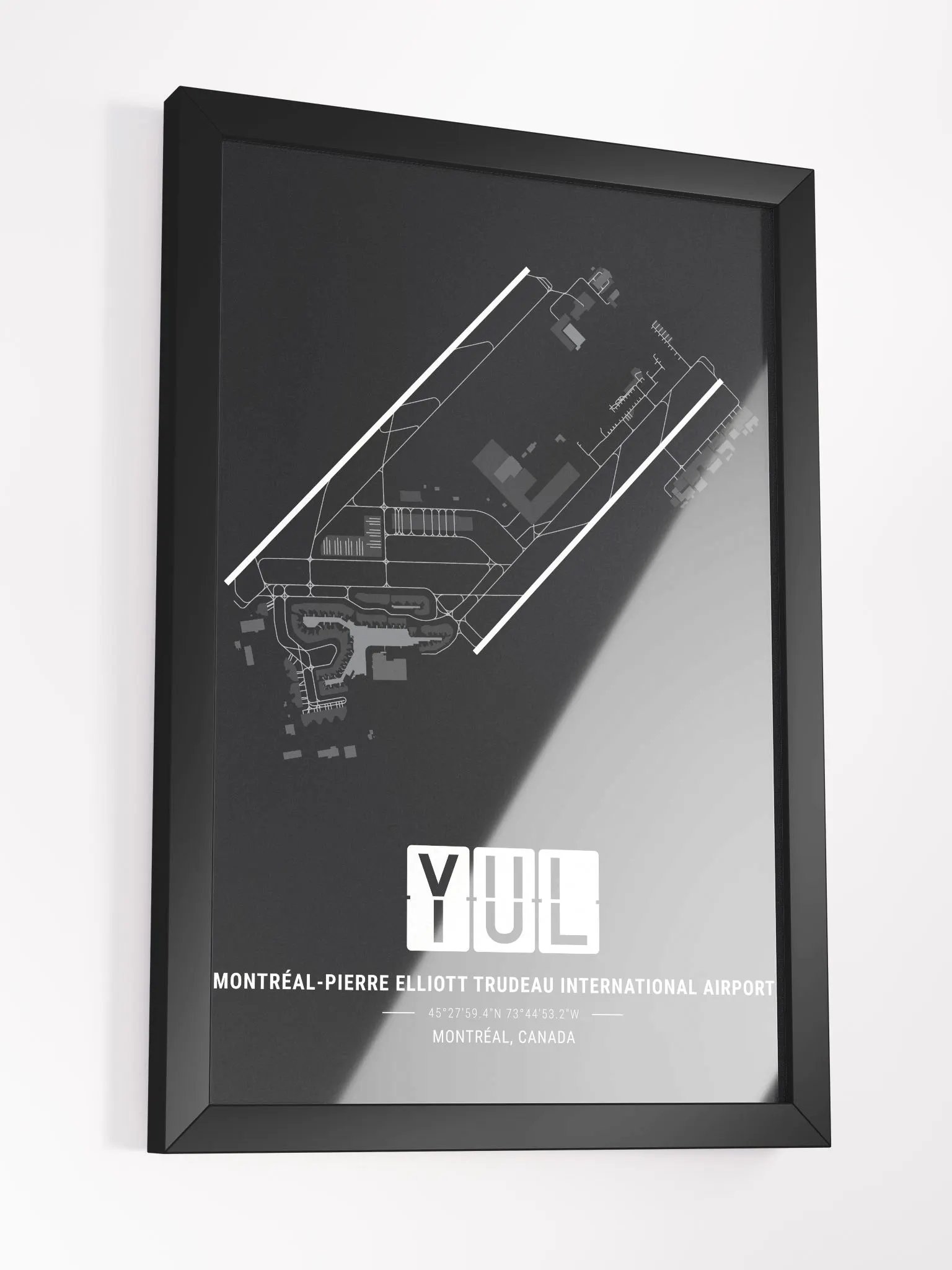 Framed Airport YUL Premium Map On Matt Paper product image (3)