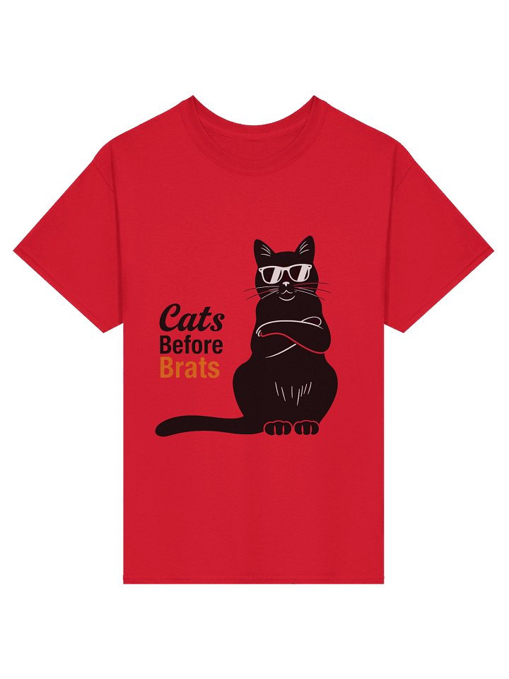 'Cats Before Brats' Sassy Cat T-Shirt - Cool Feline Attitude Tee product image (1)