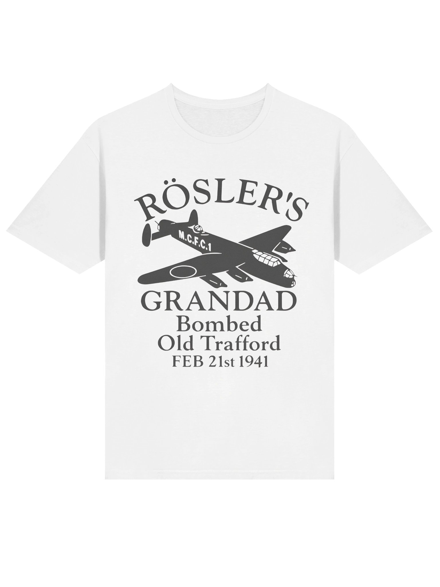 Rosler’s Grandad Bombed Old Trafford 1941 T-Shirt product image (2)