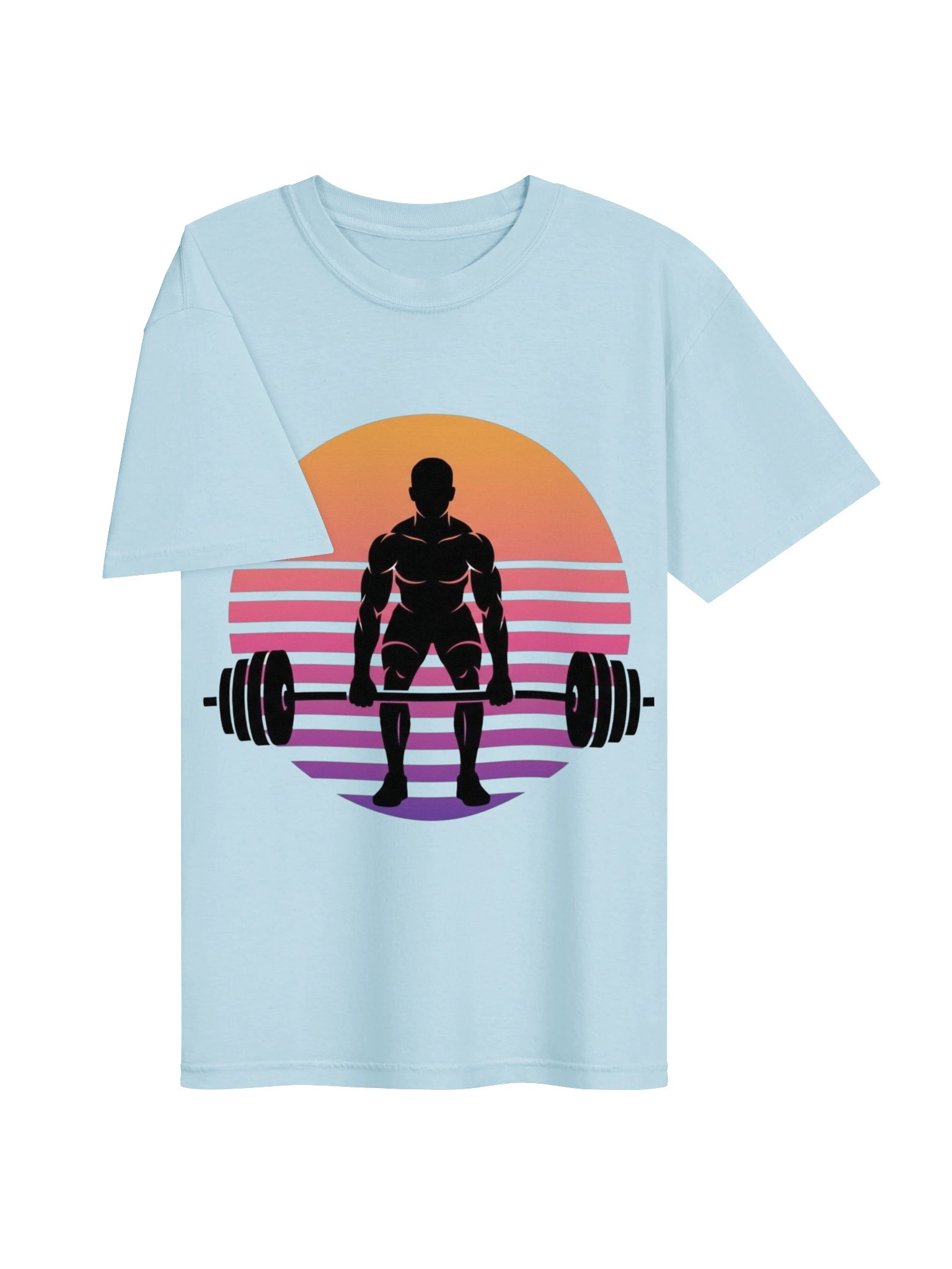 Retro Sunset Deadlift Tee / Gym Aesthetic Shirt product image (2)