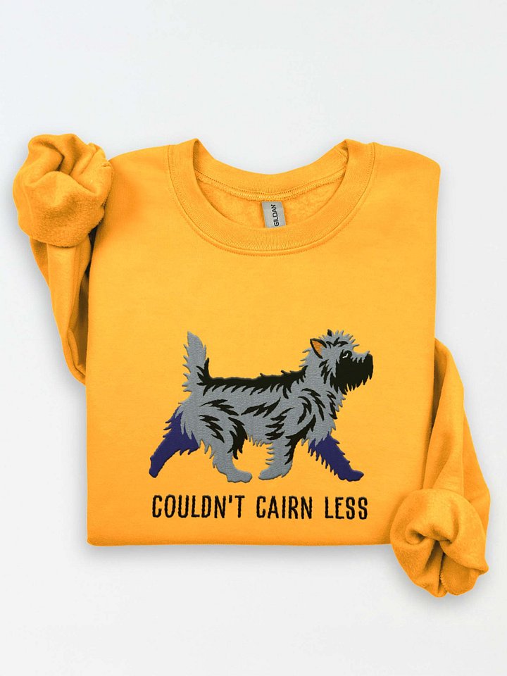 Couldn't Cairn Less Sweatshirt (Embroidered) of a Cairn Terrier(Gray Brindle) product image (1)