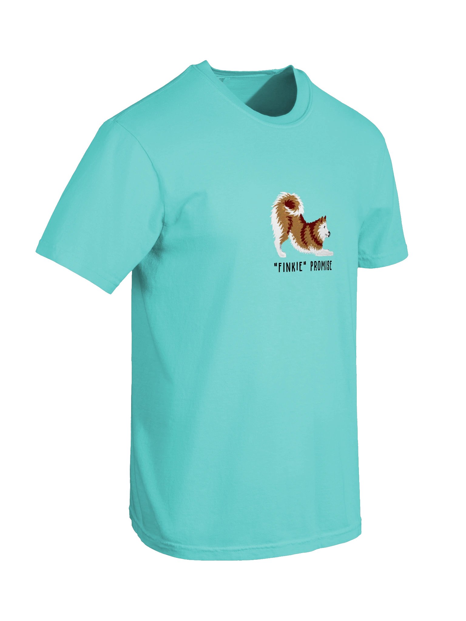 Finkie Promise T-Shirt(Embroidered) of a Finnish Spitz(Gold) product image (30)