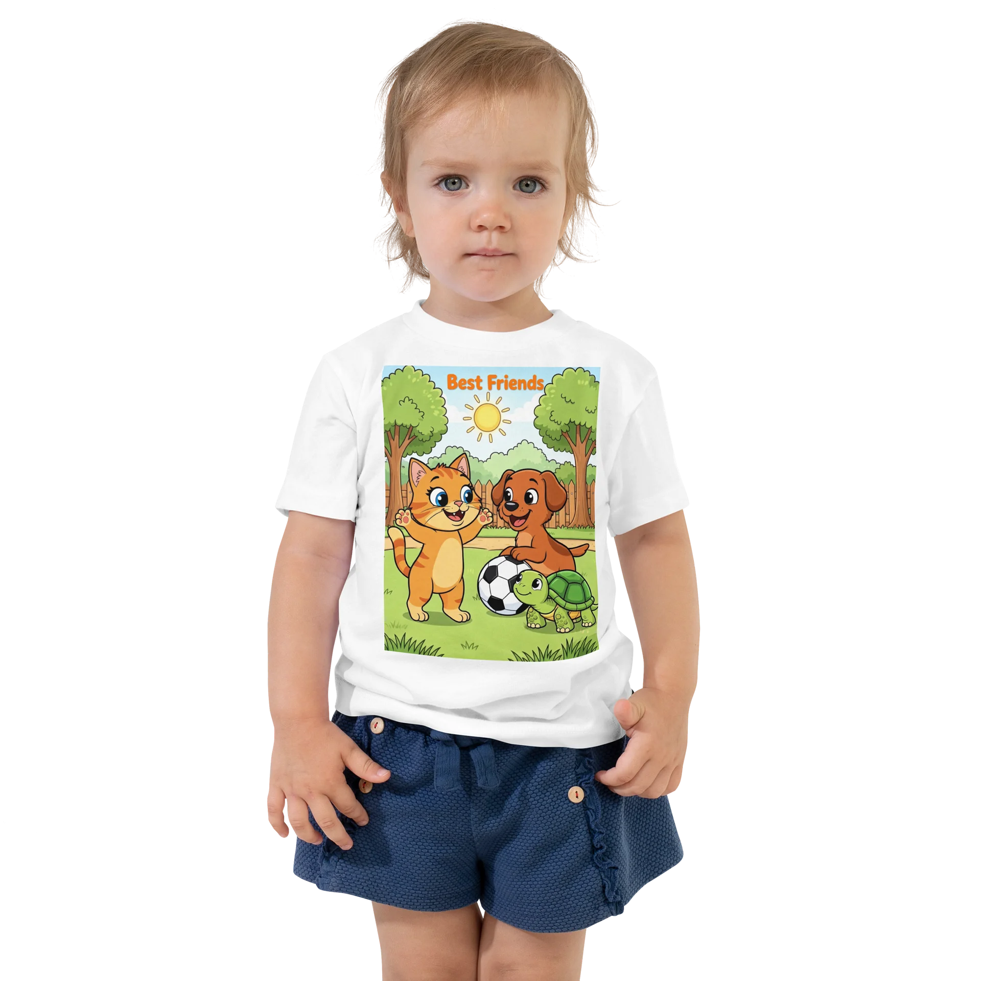 Kitten Puppy & Turtle Kids T-shirt product image (1)