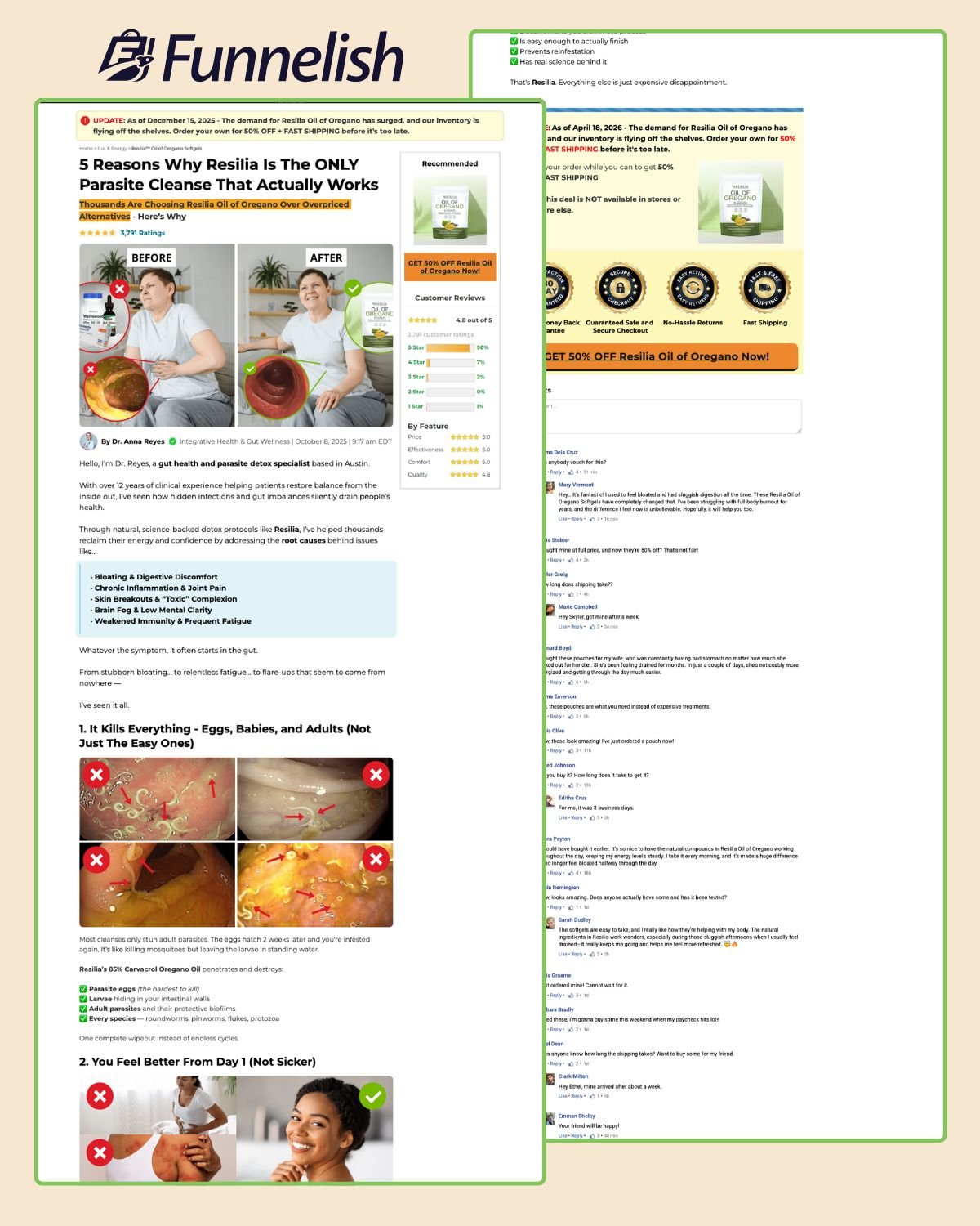 Resilia Oil Advertorial Page | Funnelish Template product image (1)
