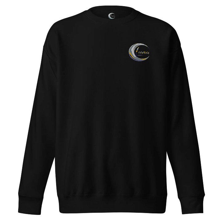 Luna Unisex Premium Sweatshirt - Celestial Crescent Moon Design - Heavyweight Cotton Blend product image (1)