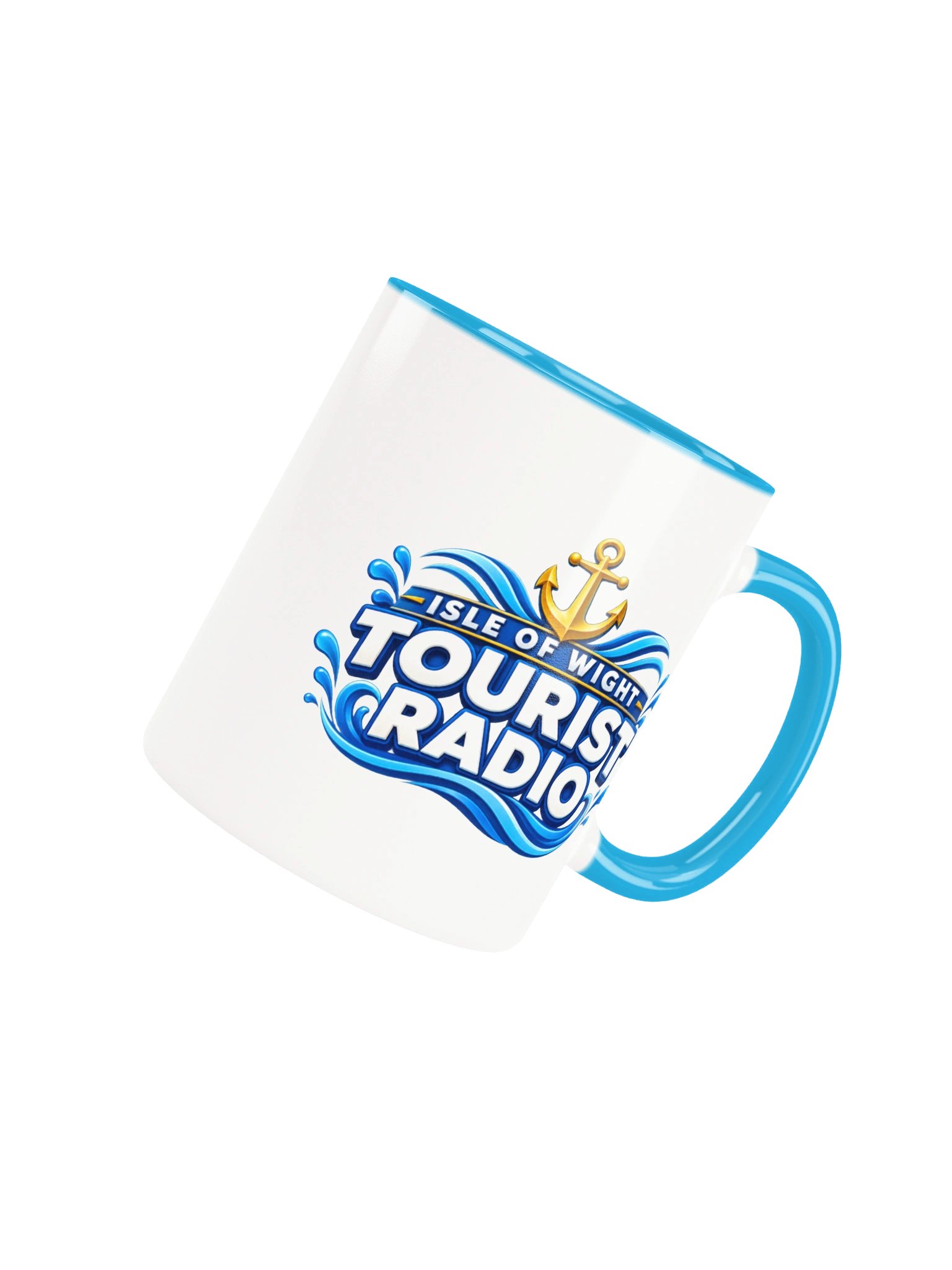 Isle of Wight Tourist Radio Mug – Blue or Yellow Trim product image (4)