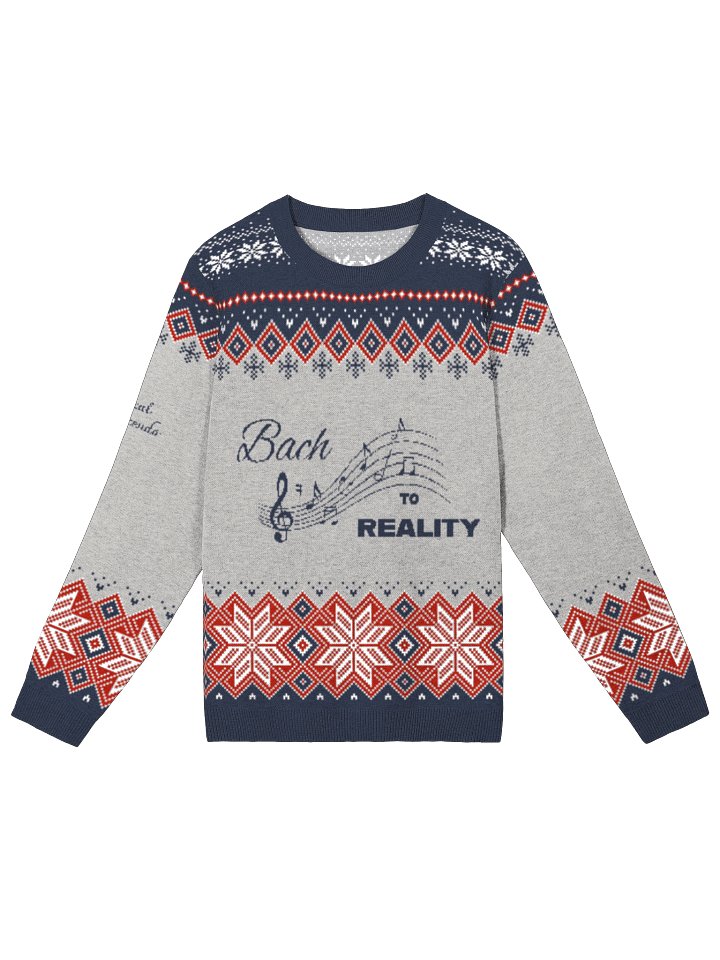 "Bach to Reality” Christmas Sweater – Festive Spirit Meets Classical Chaos (size S) product image (1)