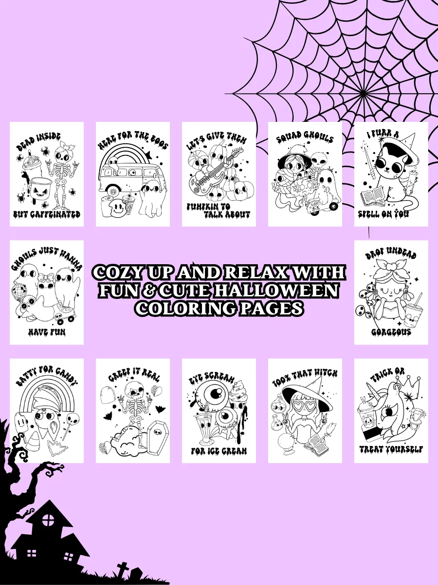 ADULT SPOOKY HALLOWEEN COLORING PAGES product image (3)