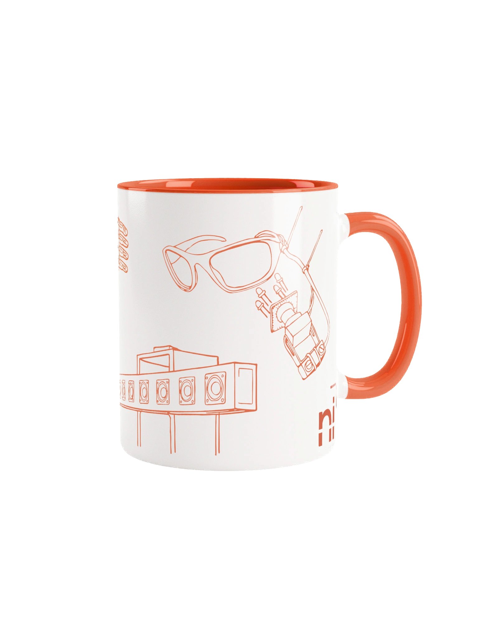Not Impossible Tech Mug - Orange/White product image (1)