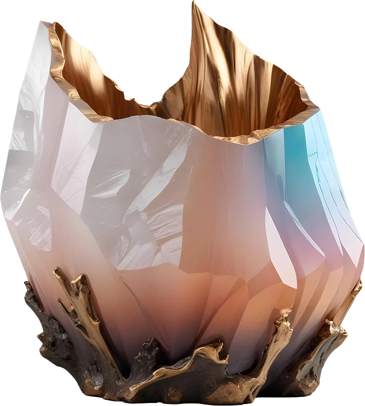 Celestial Prism – Crystal Wave Vase PNG product image (1)