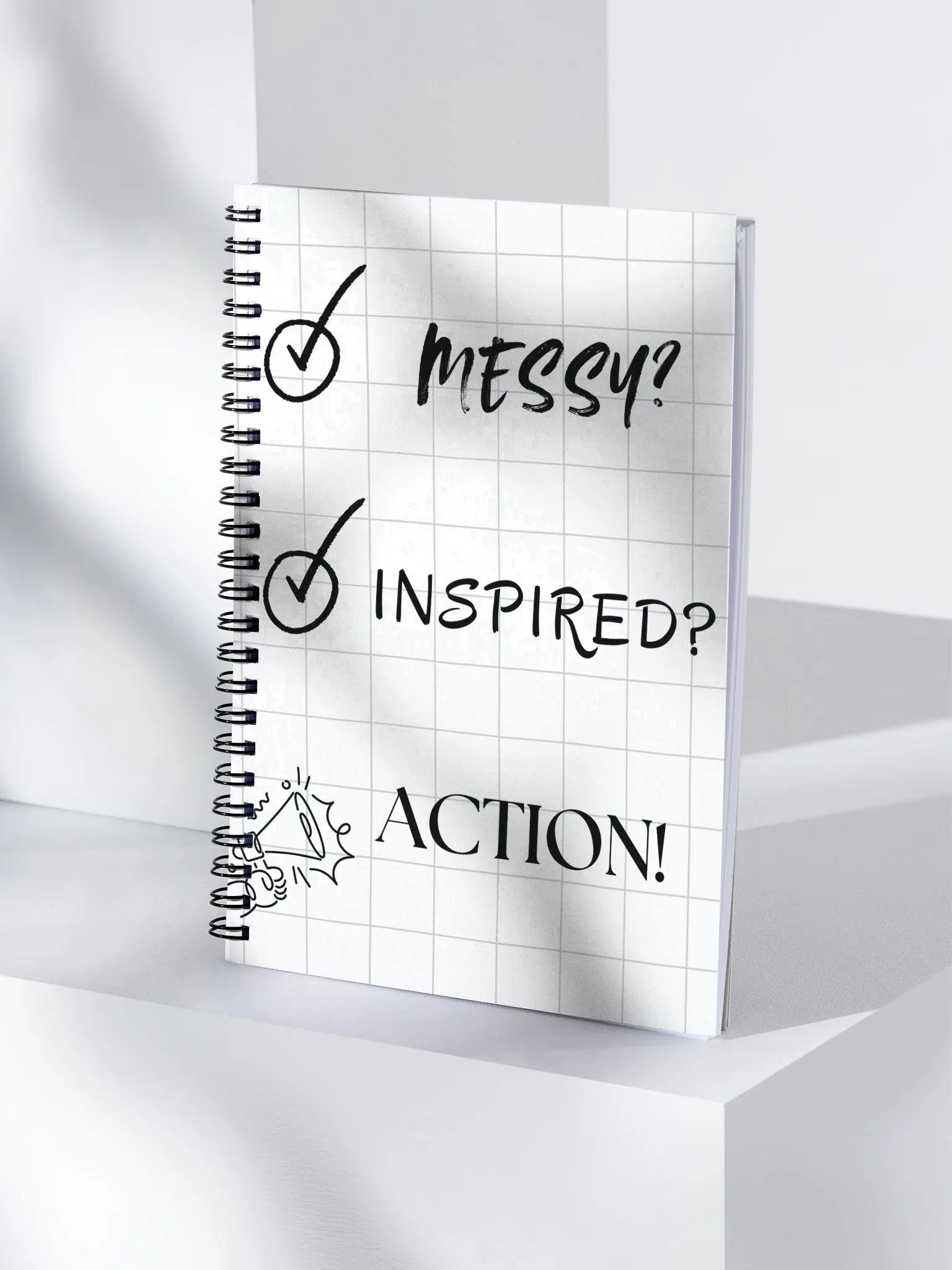 Messy, Inspired Action Spiral Notebook product image (4)