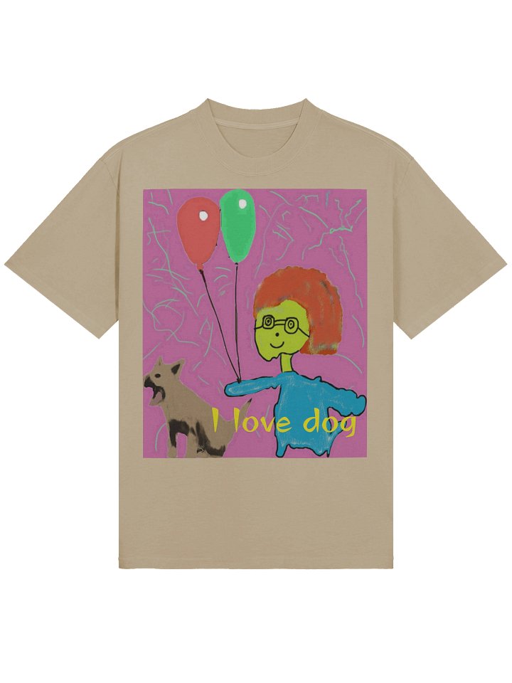 AS Colour Premium Oversized Faded T-Shirt:i love dog product image (4)