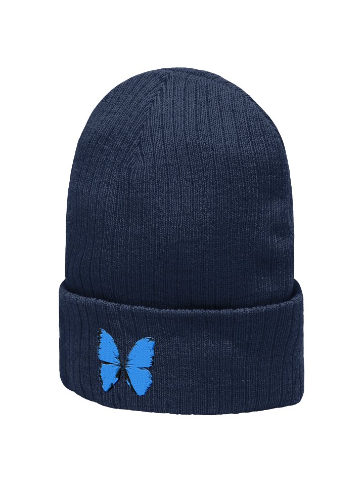 Blue Butterfly Embroidered Beanie product image (7)