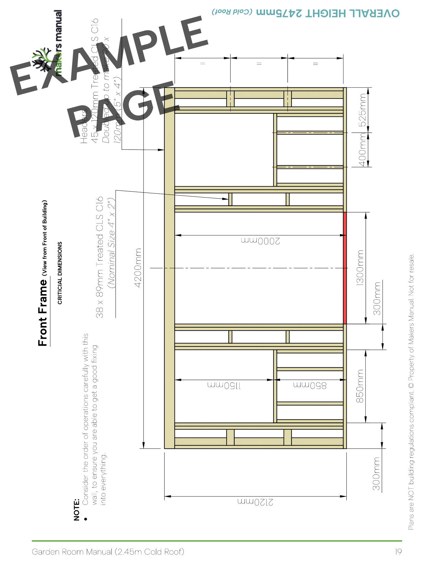 Garden Room - Cold Roof 2.45m | Digital Plans product image (8)