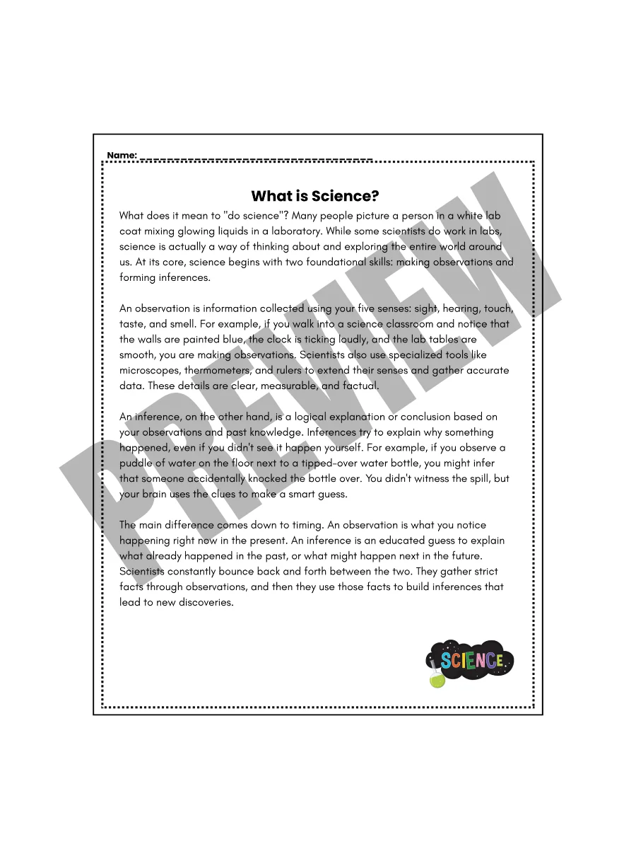 What is Science Back to School| First day of School Science Activities 6th 7th 8th Grade product image (3)