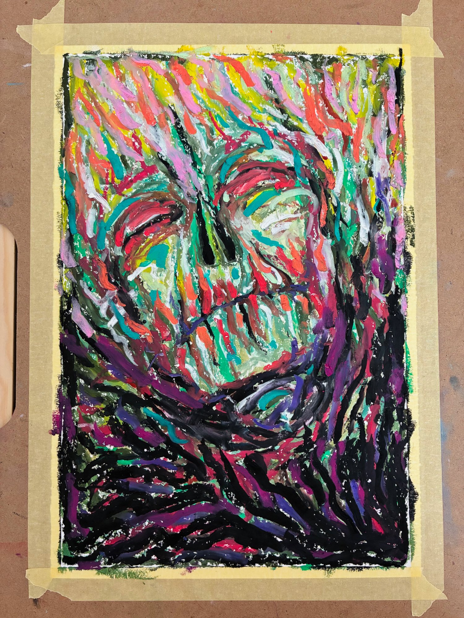 Burning Spirit Oil Pastel Artwork Print product image (2)