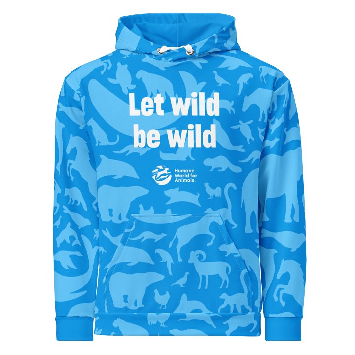 Animal Print Hoodie - Blue on blue product image (1)
