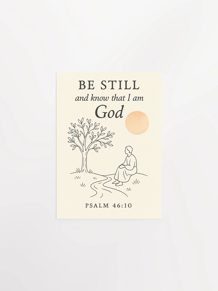Psalm 46:10 Christian Poster – Be Still and Know That I Am God Scripture Wall Art product image (2)