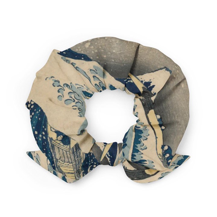 The Great Wave Fine Art Scrunchie with Bow product image (2)