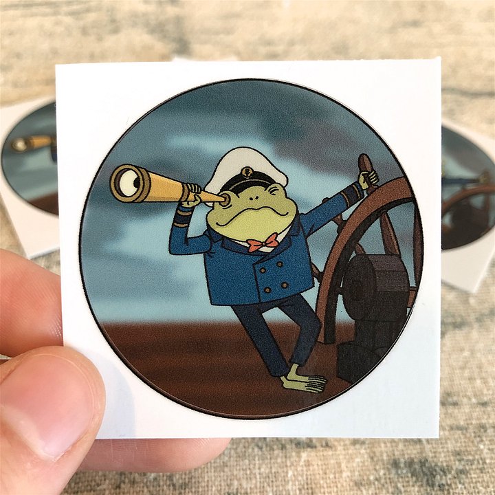 Frog Captain - 2" Vinyl Sticker product image (1)