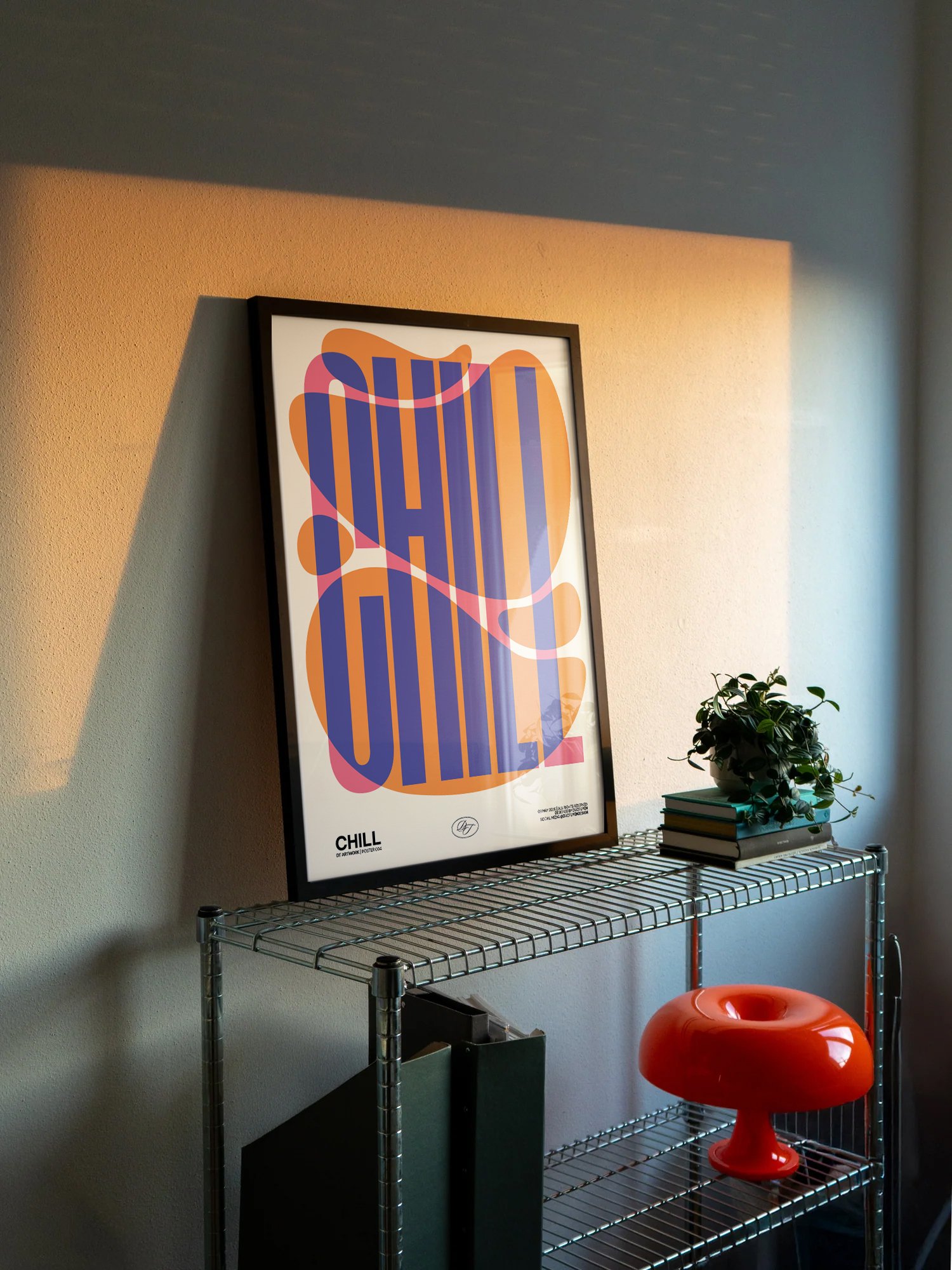 "CHILL" Abstract Typography Framed Poster product image (11)