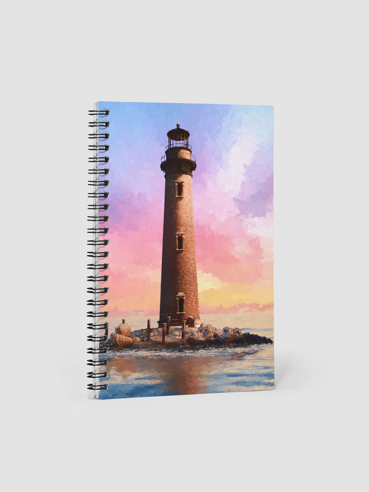 Sand Island Lighthouse – Mobile Alabama Spiral Notebook product image (1)