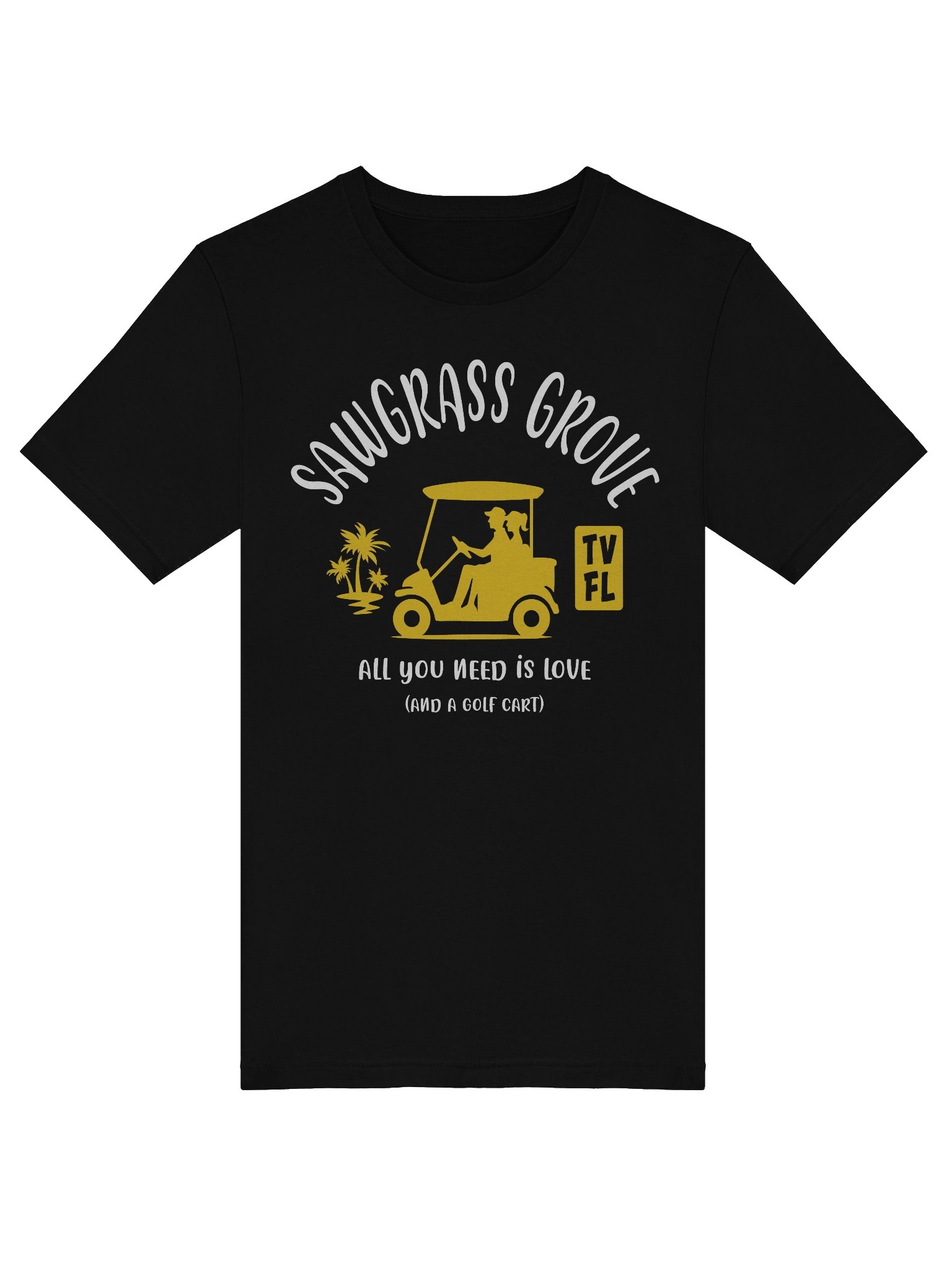 Sawgrass Grove TV Florida USA Golf Cart Design T-shirt product image (30)
