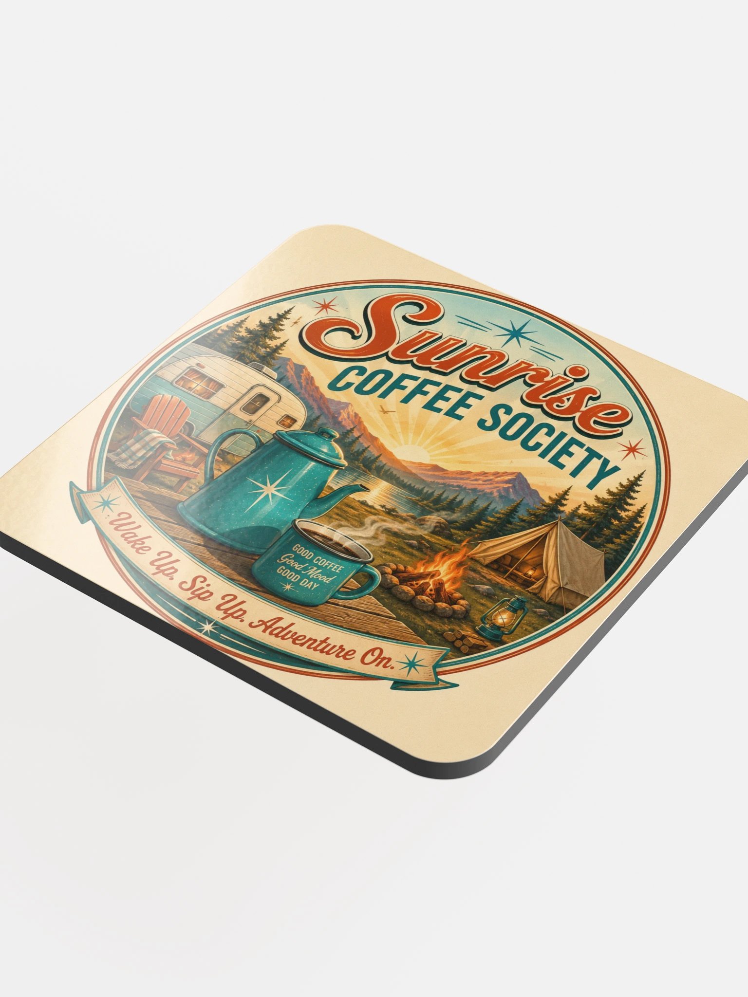 Sunrise Coffee Society™ Cork Coaster product image (4)