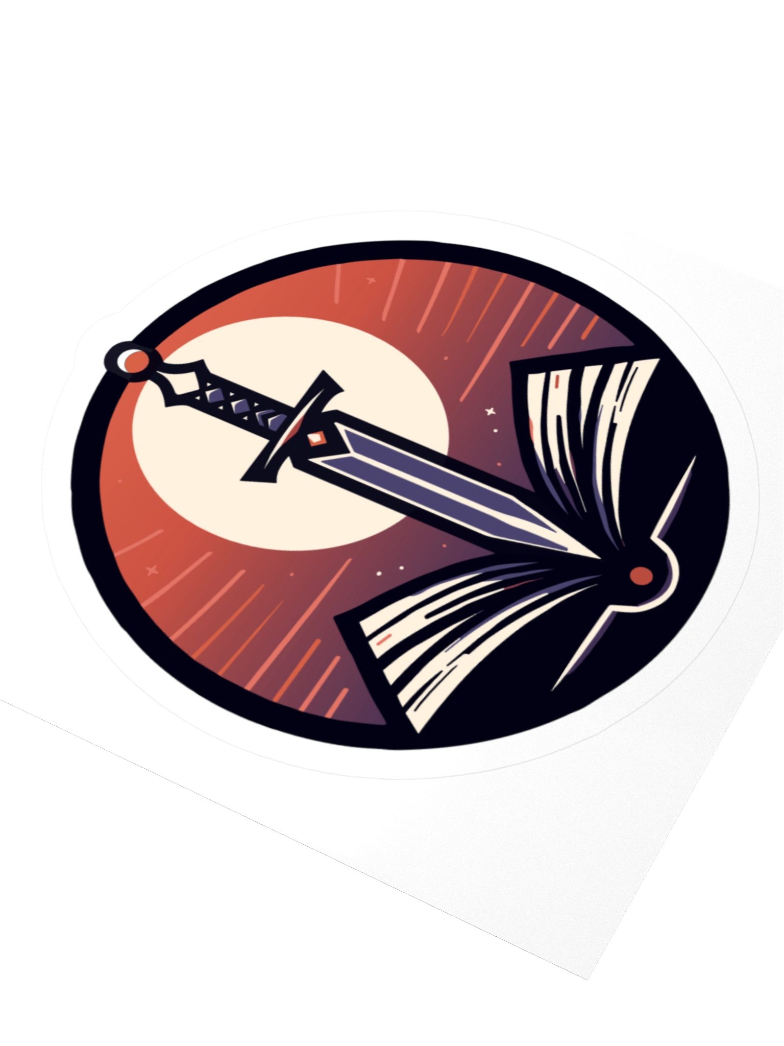 Blade Bound Sword & Book Emblem Kiss Cut Sticker product image (3)