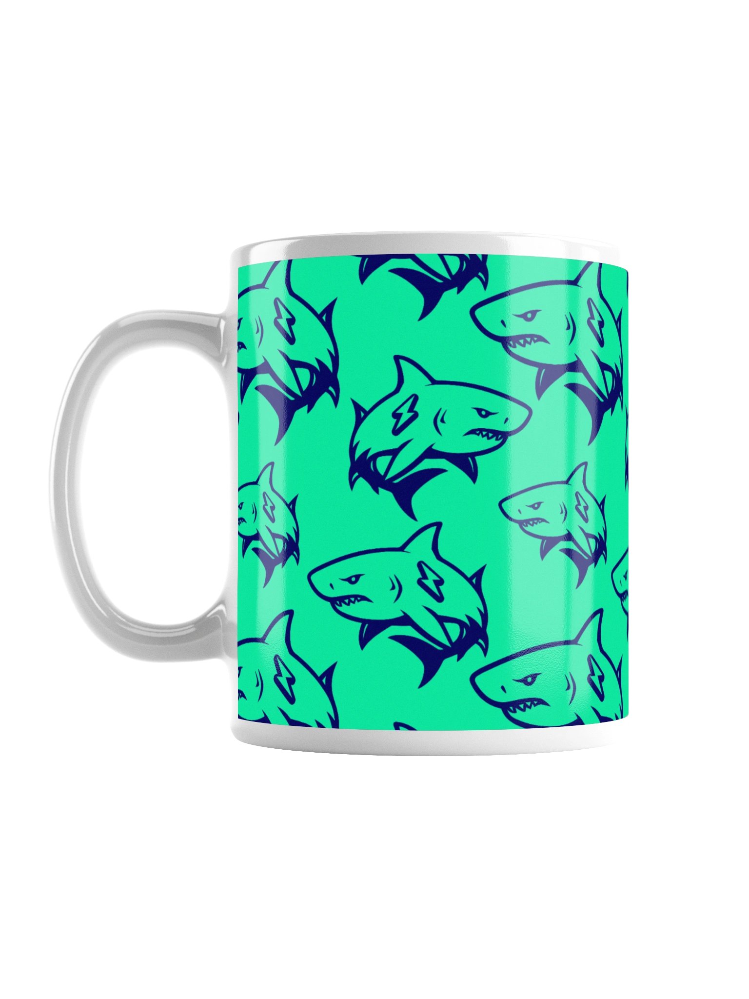 Giant Shark Pattern Mug Green product image (1)