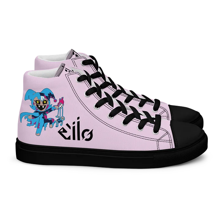 Woman's Jester Light Pink High Top Canvas Shoes product image (2)