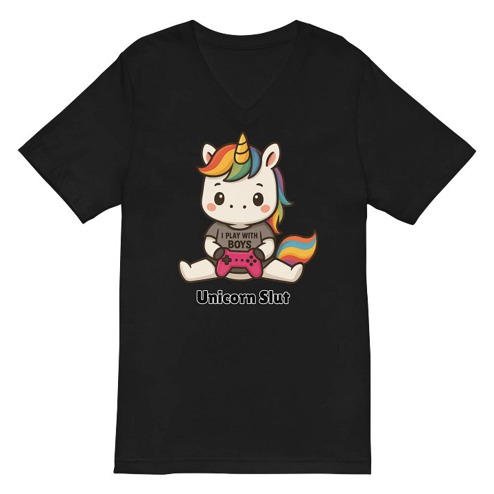 Men's Unicorn Slut V-Neck T-Shirt product image (3)