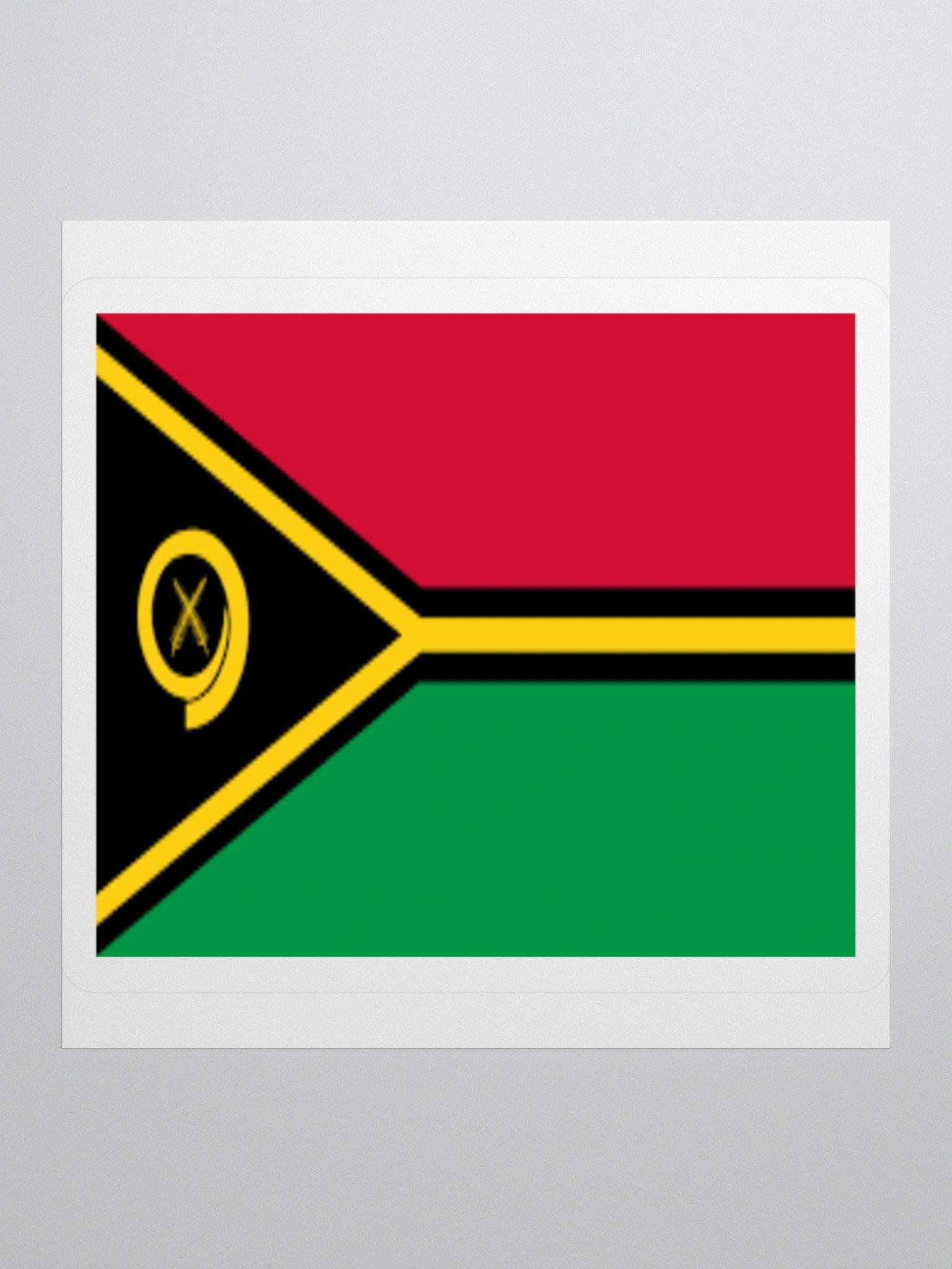 Vanuatu Flag Sticker | Boar’s Tusk Design | Durable Vinyl | 3 Sizes product image (1)