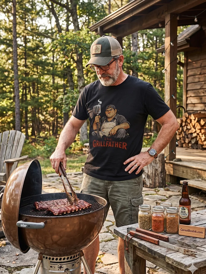 The Grillfather — BBQ Dad Boss Tee product image (1)