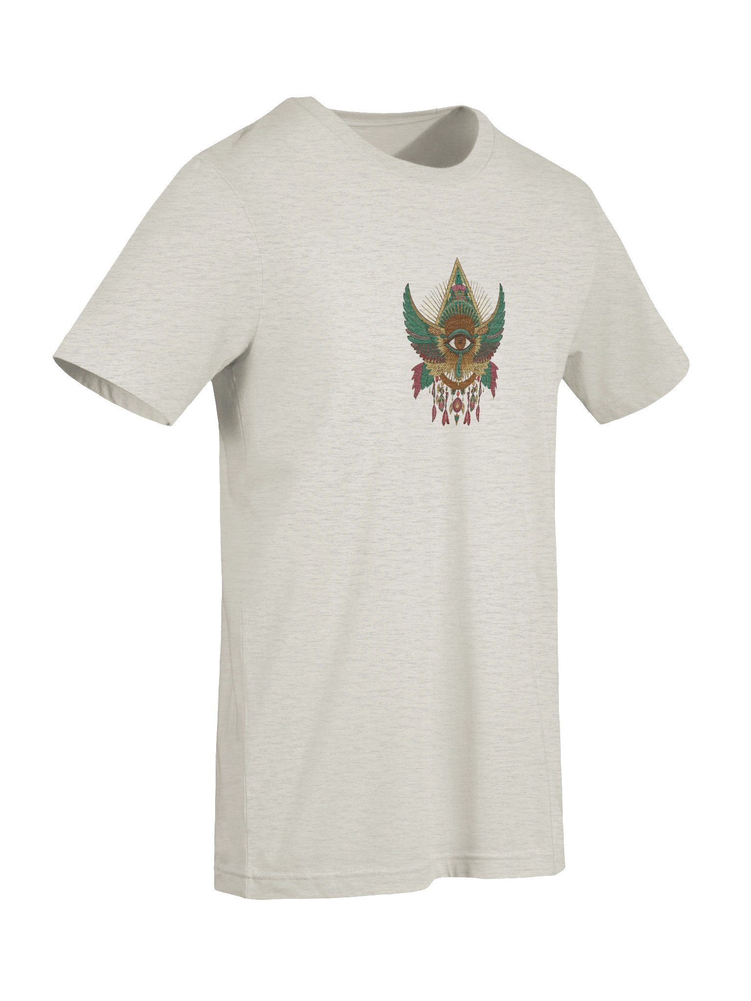 Mystic Eye amulet with an indian spirit guardian Feathers T-Shirt product image (9)