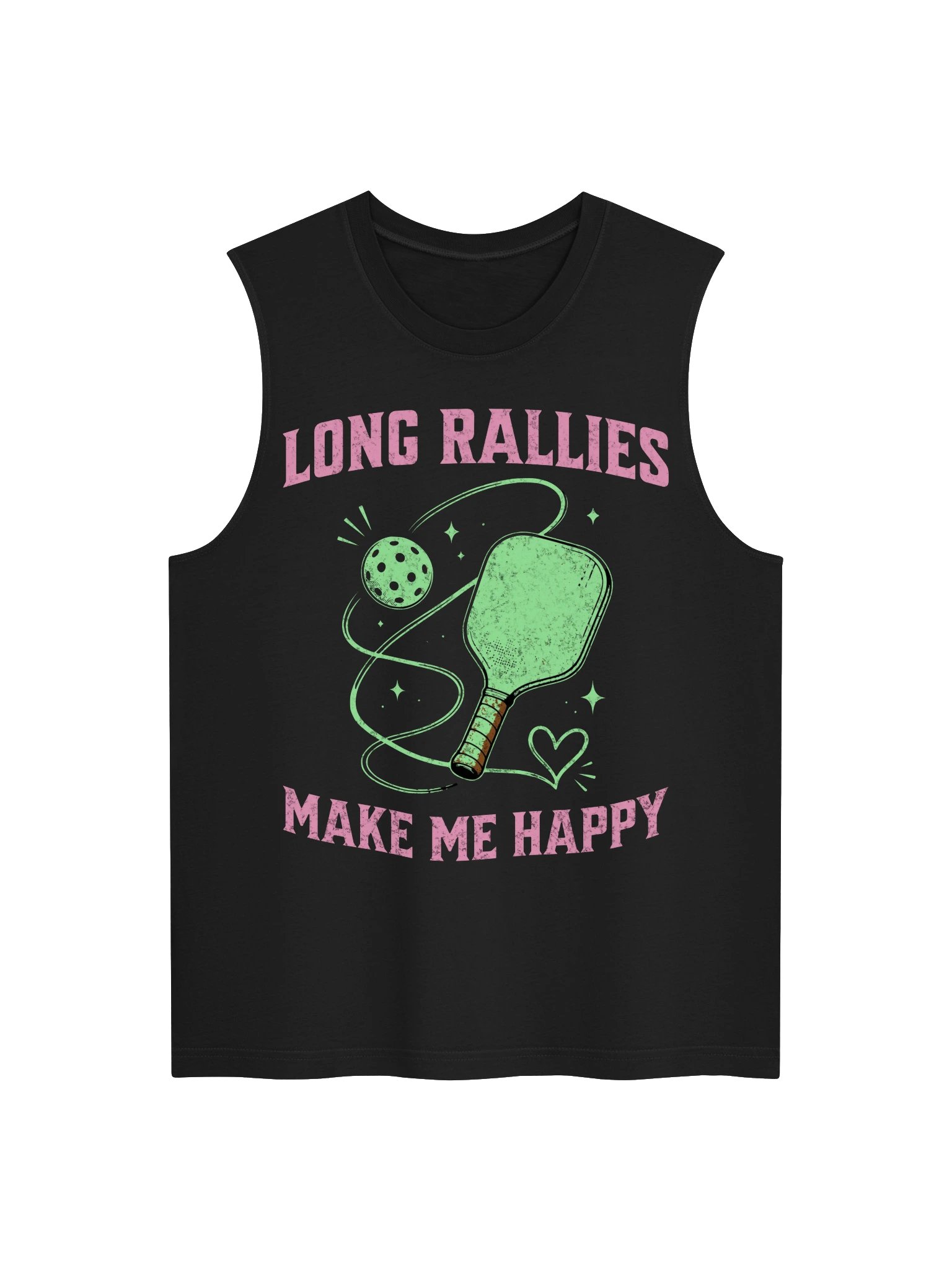 Long Rallies Make Me Happy Funny Pickleball Tank Top product image (1)