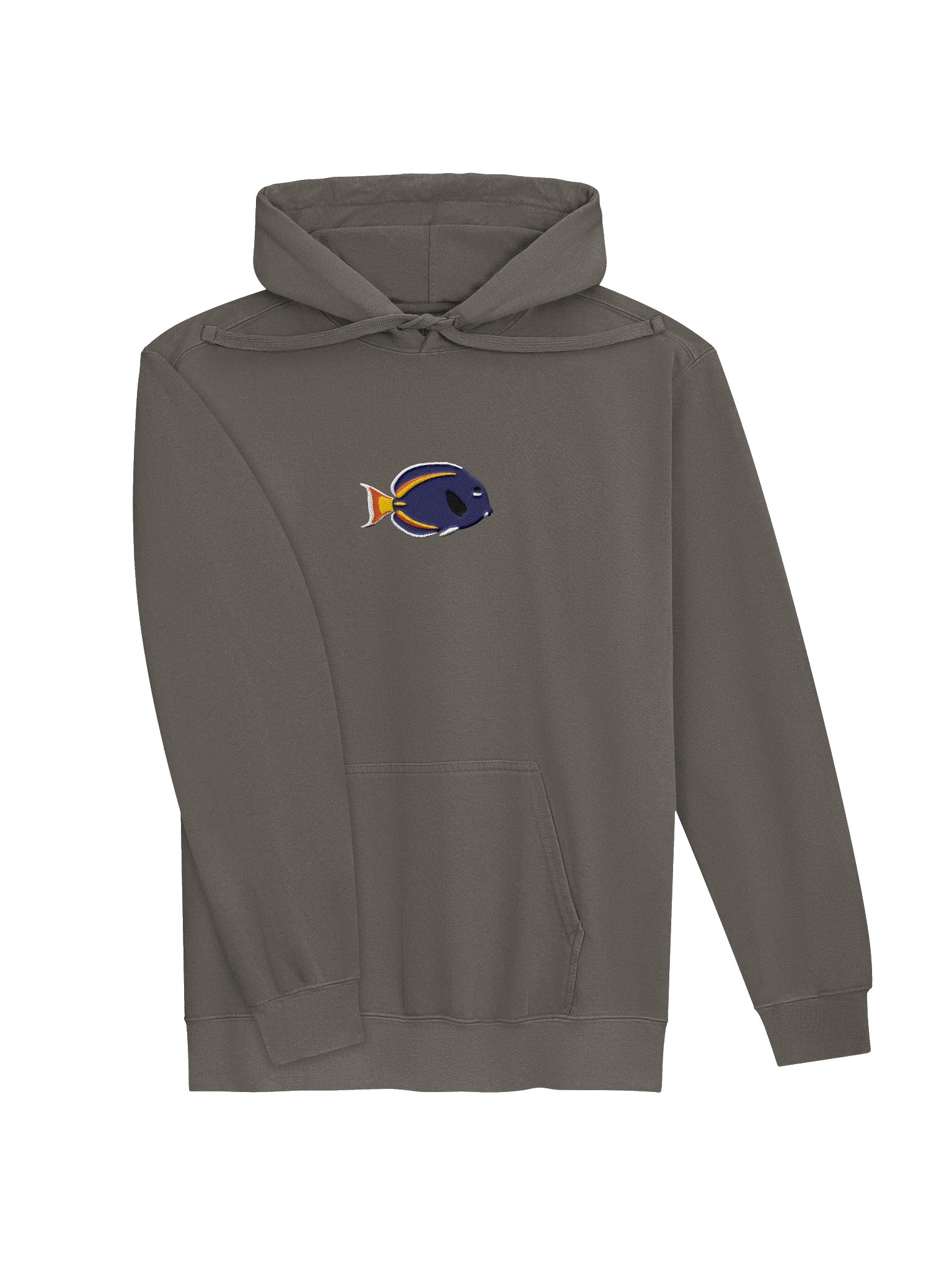 Hybrid Gold-Rim Tang Embroidered Premium Hoodie | Saltwater Reef Aquarium Fish & Marine Life Apparel product image (6)