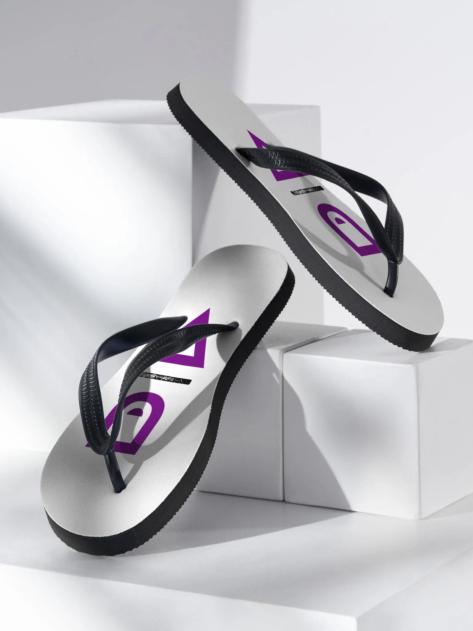 Purple Hues Geometric Flip-Flops product image (2)