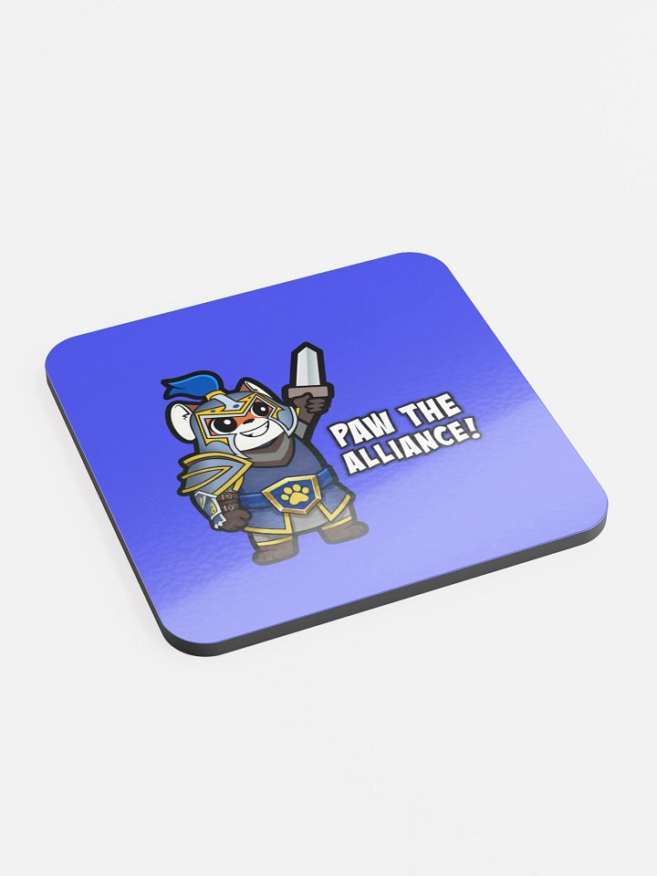 Paw the Alliance - Glossed Cork Coaster product image (2)
