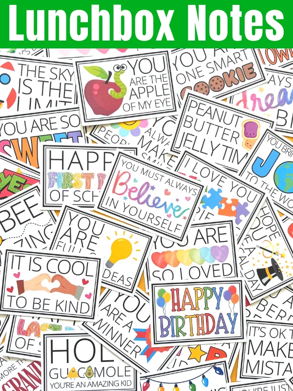 Lunchbox Notes Printables for School Lunches product image (1)