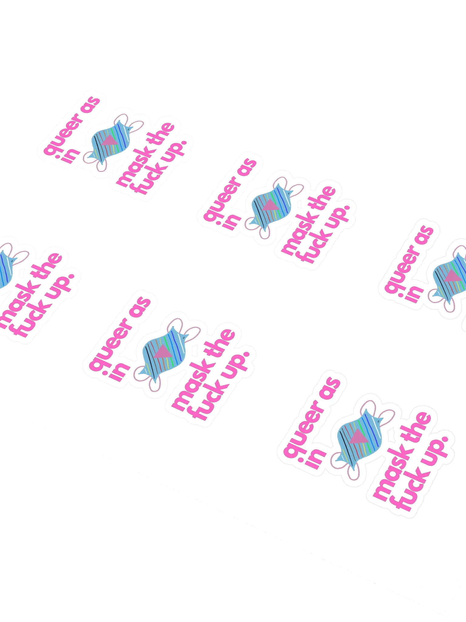 Queer As In Mask TF up sticker pack product image (2)
