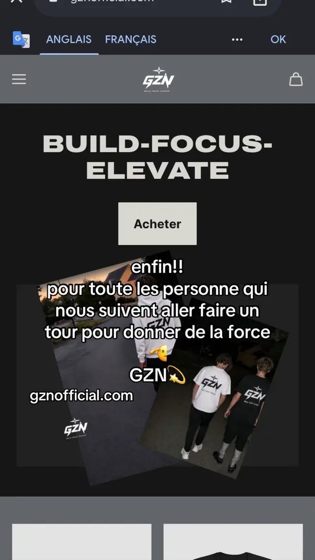 #GZN #BuildFocusElevate #Streetwear #lancement #drop 