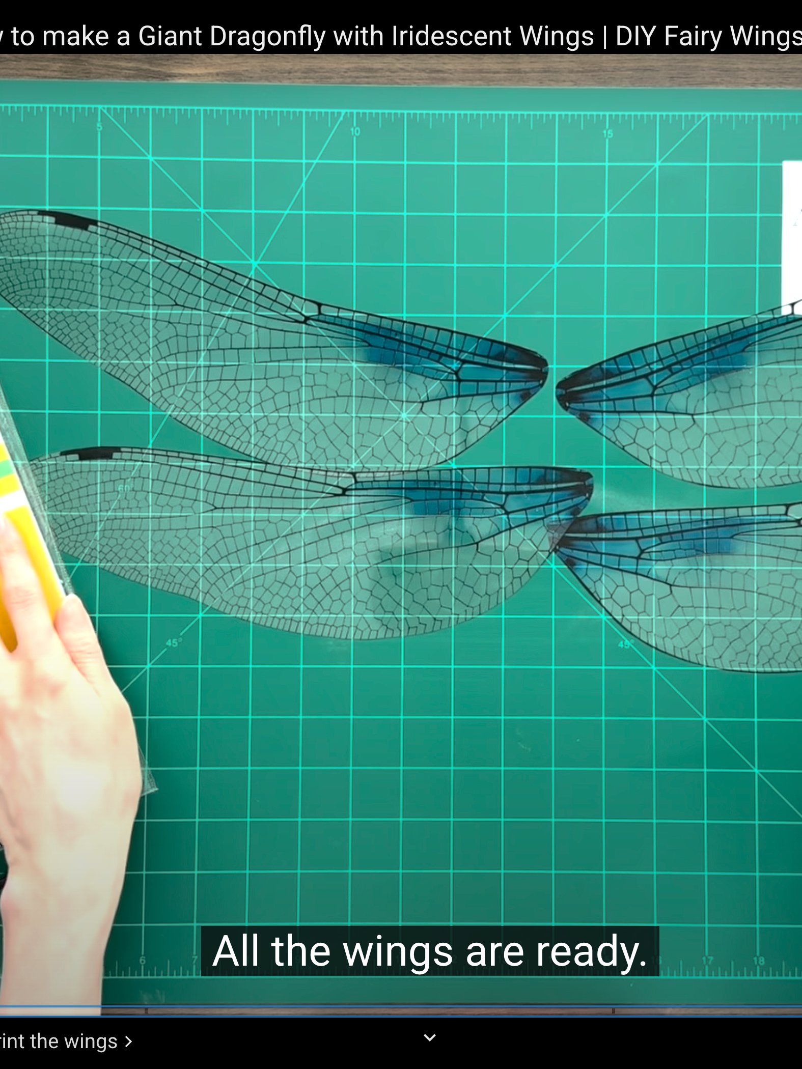 DIY Giant Dragonfly with Iridescent Wings: Templates from Video Tutorial + Materials Checklist product image (3)