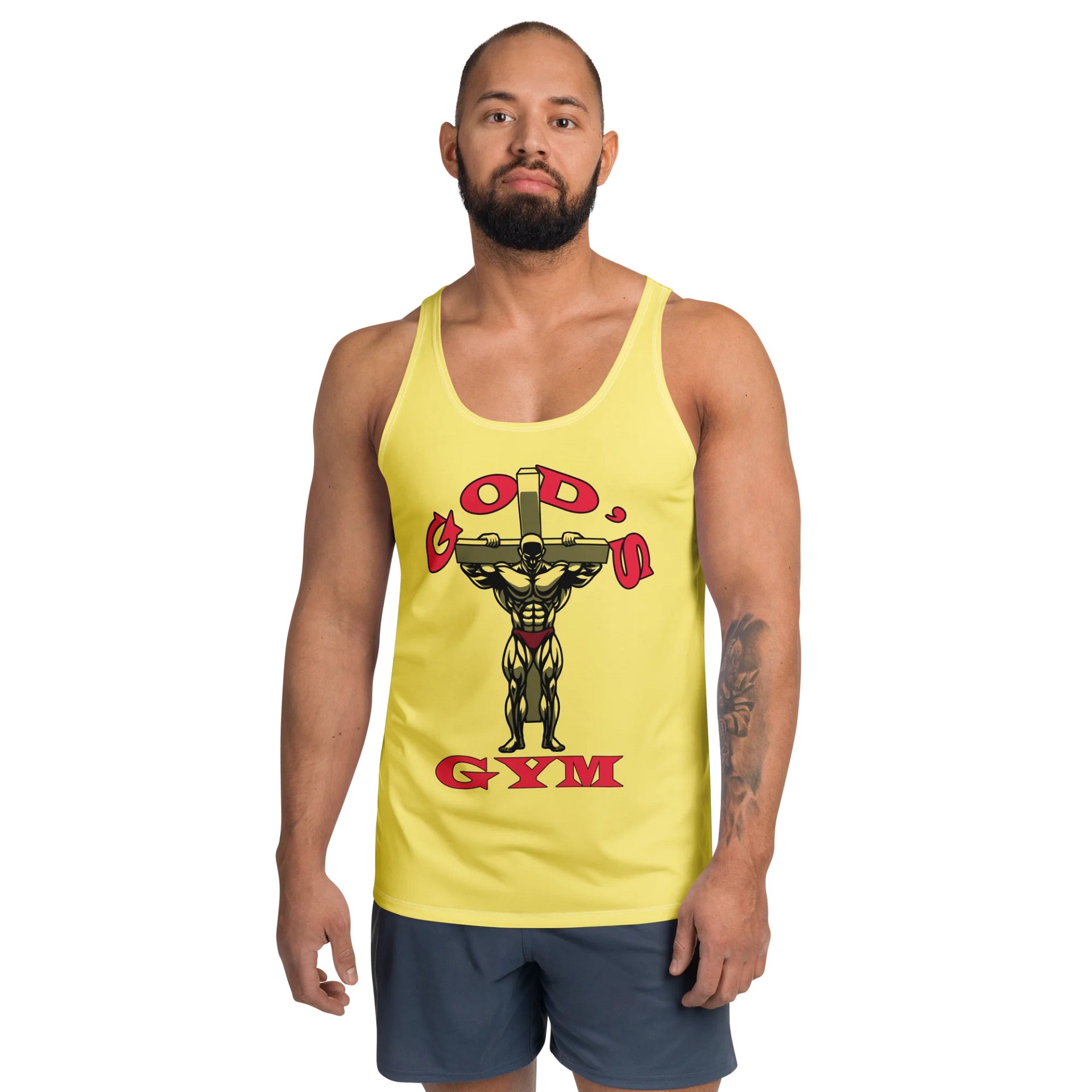 YHWH Tank Top - God's Gym (Gold) product image (2)