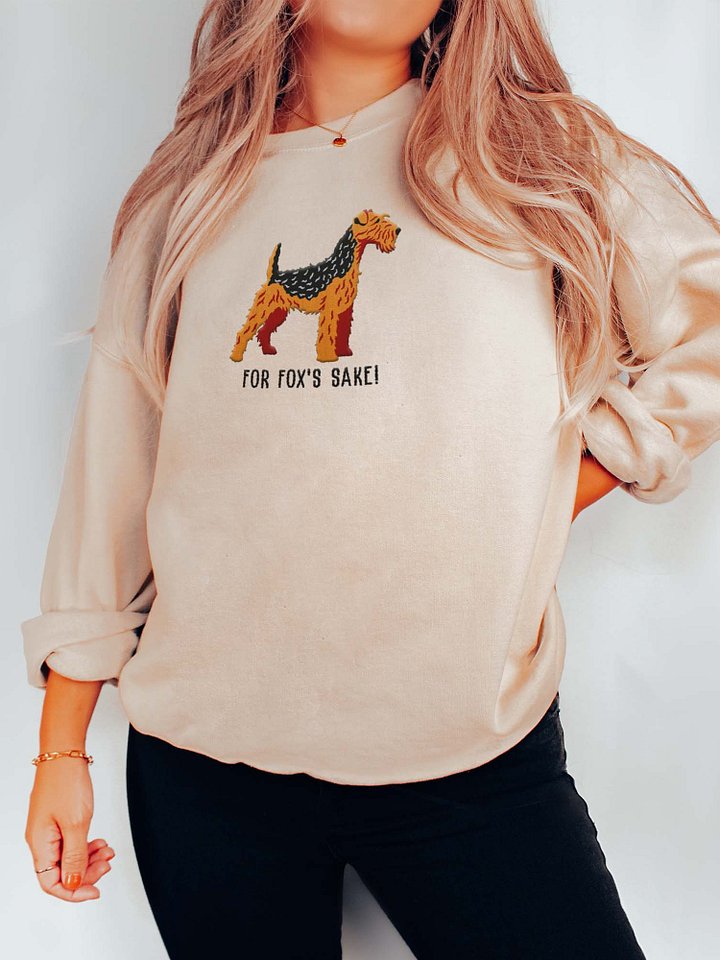 For Fox's Sake! Sweatshirt (Embroidered) of a Welsh Terrier(Black & Tan) product image (2)