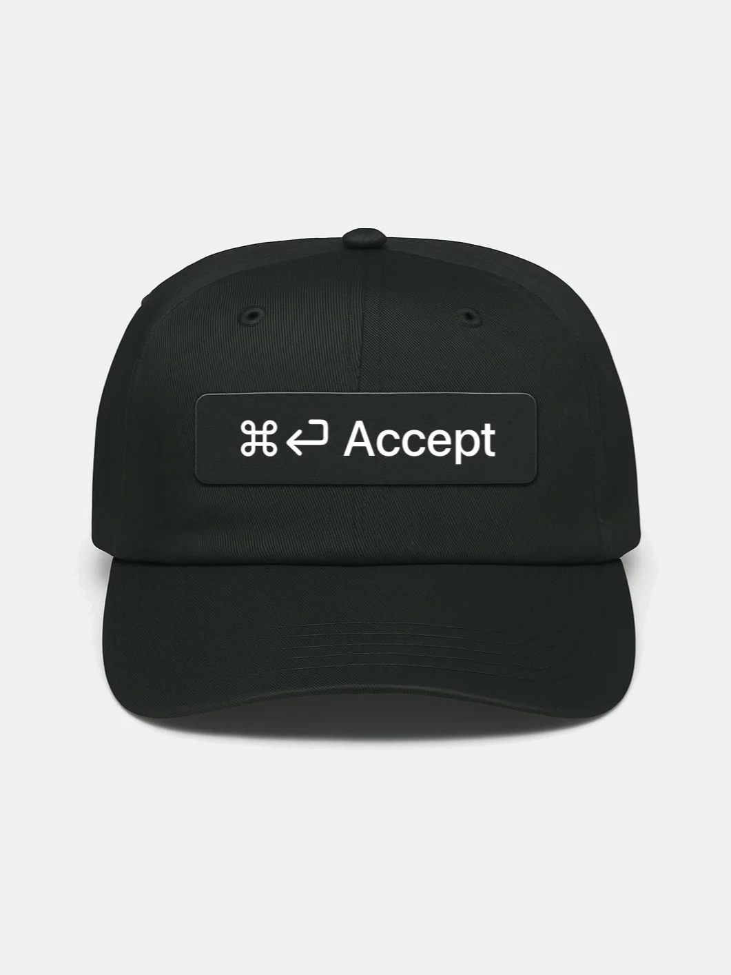 [ ⌘⏎ Accept ] vibe coding hat - 100% cotton (design by @s13k_) product image (1)
