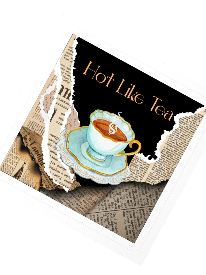 Hot Like Tea Square Sticker product image (2)