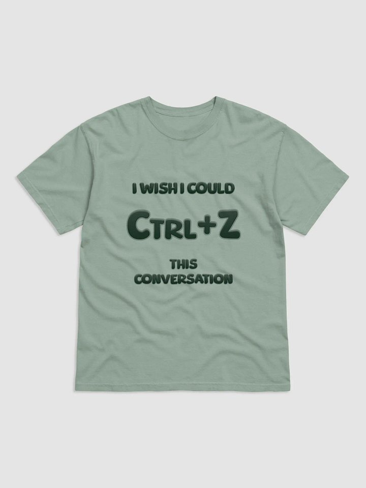 【Ctrl+Z】Green Text Garment-Dyed Heavyweight T-Shirt product image (1)