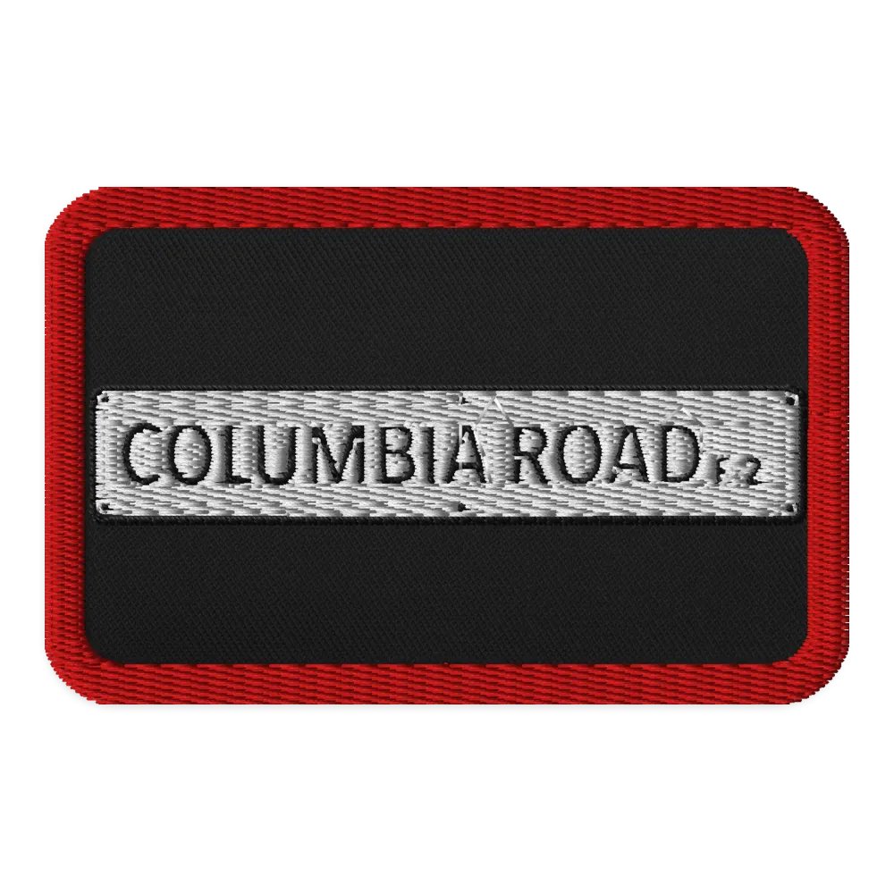 COLUMBIA ROAD E.2. Embroidered Patch (Red/Regtangle) product image (1)